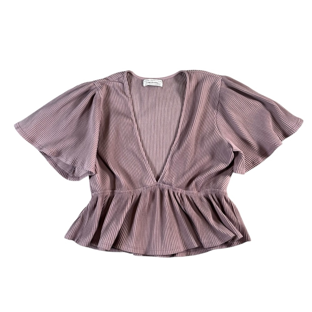 Urban Outfitters Women's Purple Plunging V-Neck Crop Top Size‎ Medium